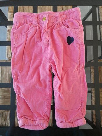 Pantalon velour rose