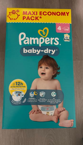 Couche Pampers baby-dry taille 4 108 couches