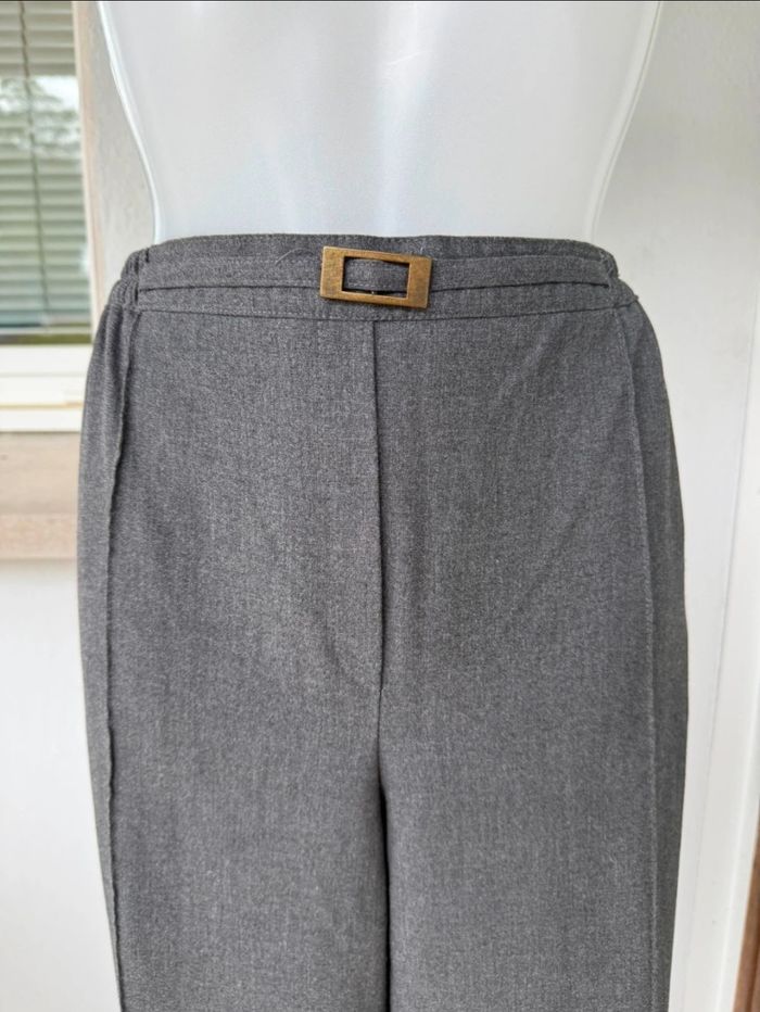 Pantalon gris élastique, Bleu Bonheur - photo numéro 2