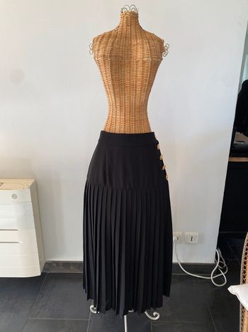 Jupe vintage Partypris Paris noire plissée taille 40/42 fabrication française