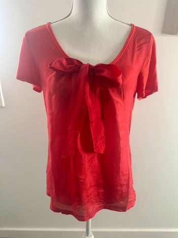 Blouse en soie rouge Gérard Darel T1