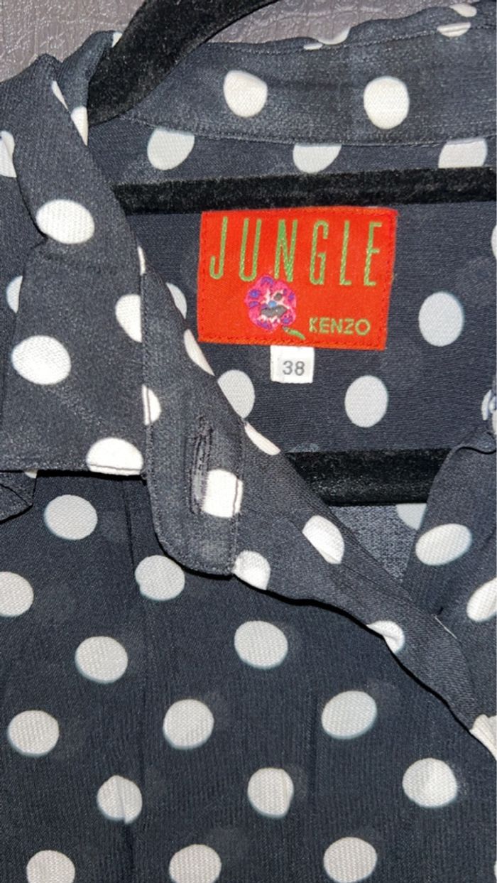 Chemise à pois noire et blanche – Style vintage chic - photo numéro 1
