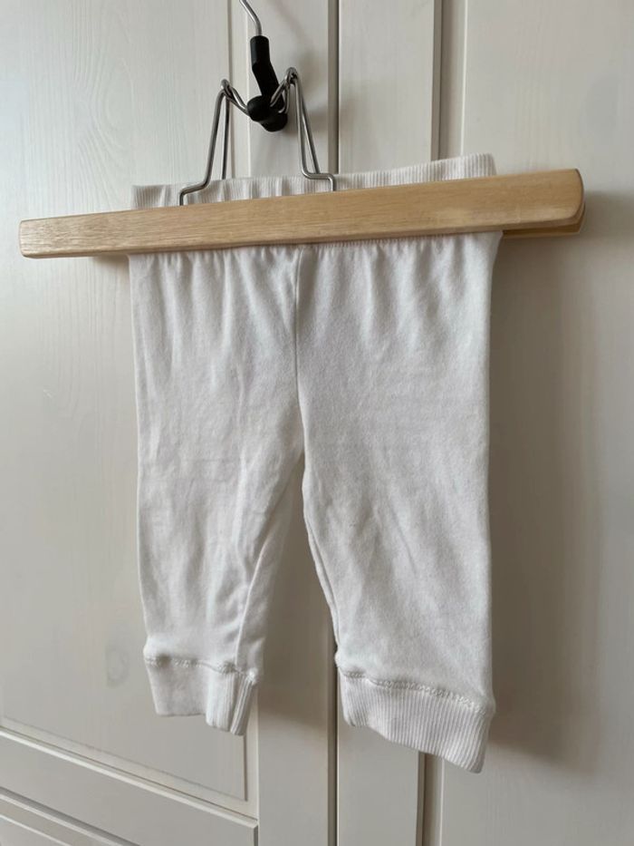 Pantalon neuf blanc caleçon blanc 3 mois - photo numéro 2