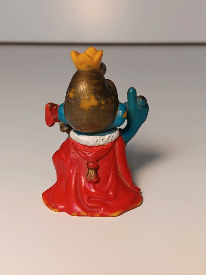 Figurine vintage schleich 1978 Schtroumpf roi king peyo made in portugal - photo numéro 3