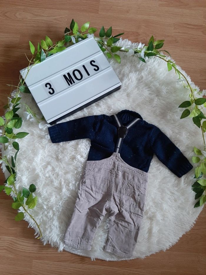 Ensemble salopette velours et pull épais - photo numéro 2