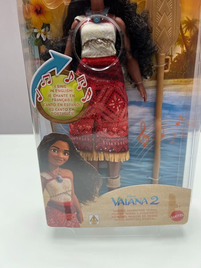 Poupée Disney Vaiana 2 chantante Mattel Français Anglais Espagnol Portugais - photo numéro 3