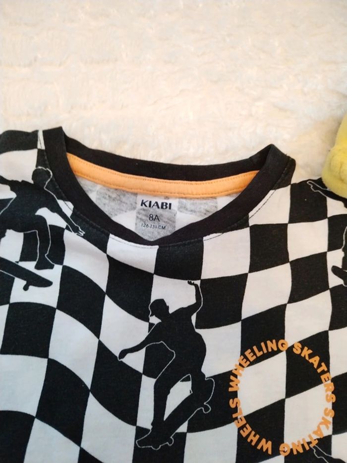 Tee shirt damier skate 8ans - photo numéro 2
