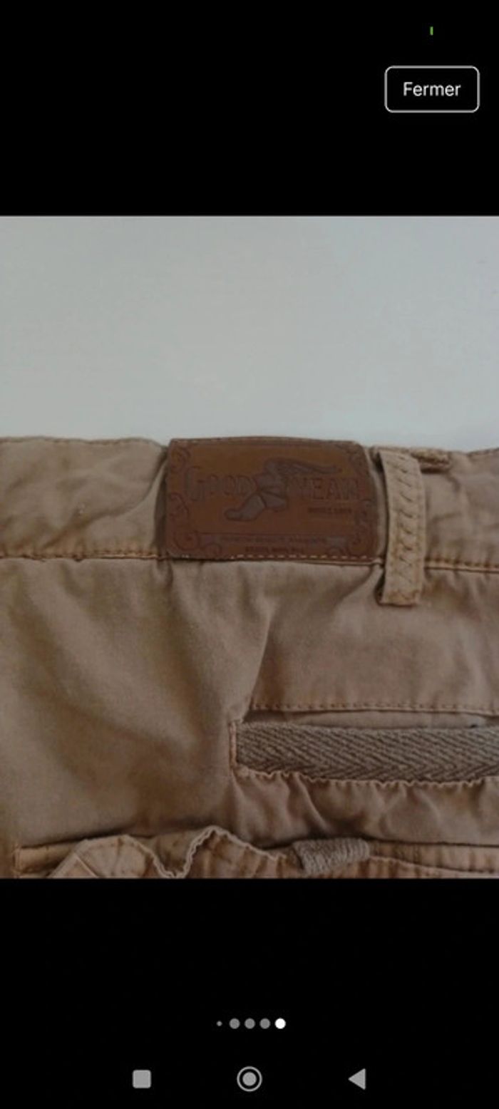 Bermuda short cargo homme Good Year taille M rétro vintage - photo numéro 7