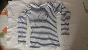 Sweet rayé marine motif coeurs