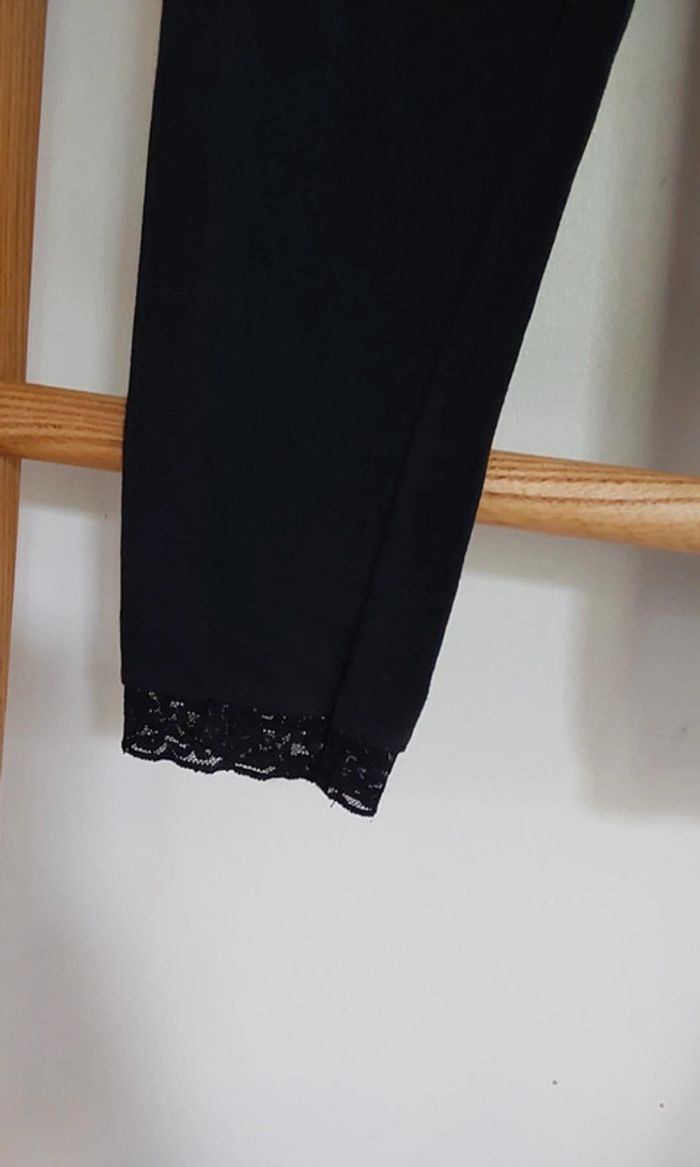 Pantalon caleçon leggings court noir et dentelle T 34/36 - photo numéro 4