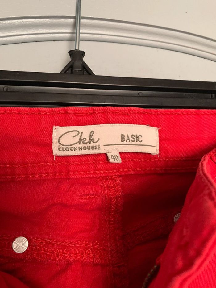 Jean skinny rouge femme - photo numéro 3