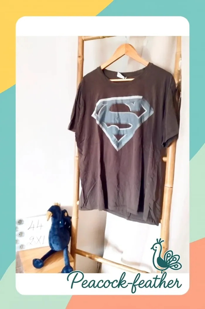 T-shirt homme xxl gris superman