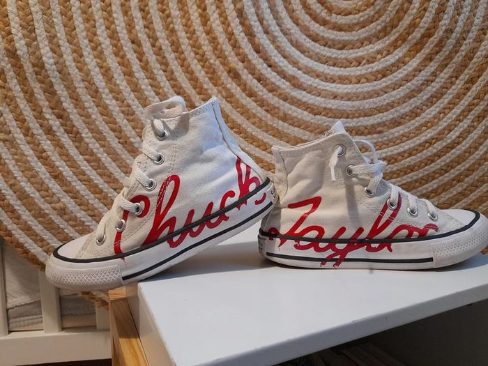 Converse mixte écriture Chuck Taylor rouge pointure 29