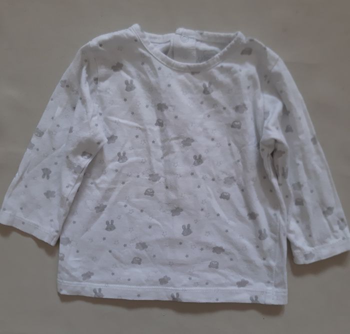 2 tee-shirts manches longues fille blanc et fuschia - Hello Kitty - 6 mois - photo numéro 6