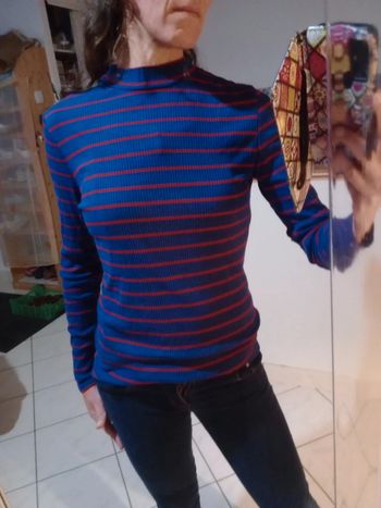 Pull fin chaussettes l bleu et rouge c71