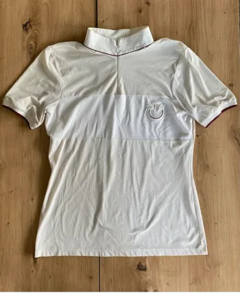 Polo de Concours Cavalleria Toscana – Crème et Blanc – Taille M – Très Bon État