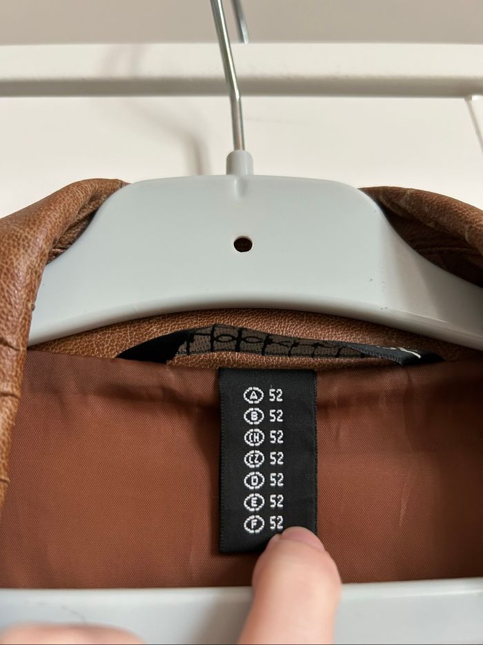 Veste en similicuir marron unie Homme C&A Tailles XL-XXL - photo numéro 5