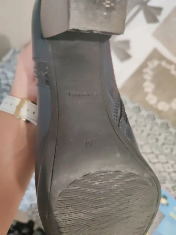 Bottines bleues dentelle tamaris 40 comme neuves hyper confortables - photo numéro 16