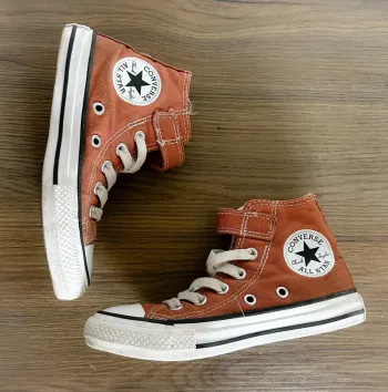 Converse montantes en tissu marron cognac taille 29
