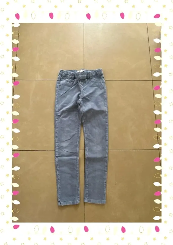 Pantalon slim bleu claire enfant fille 10 ans Cyrillus - photo numéro 2