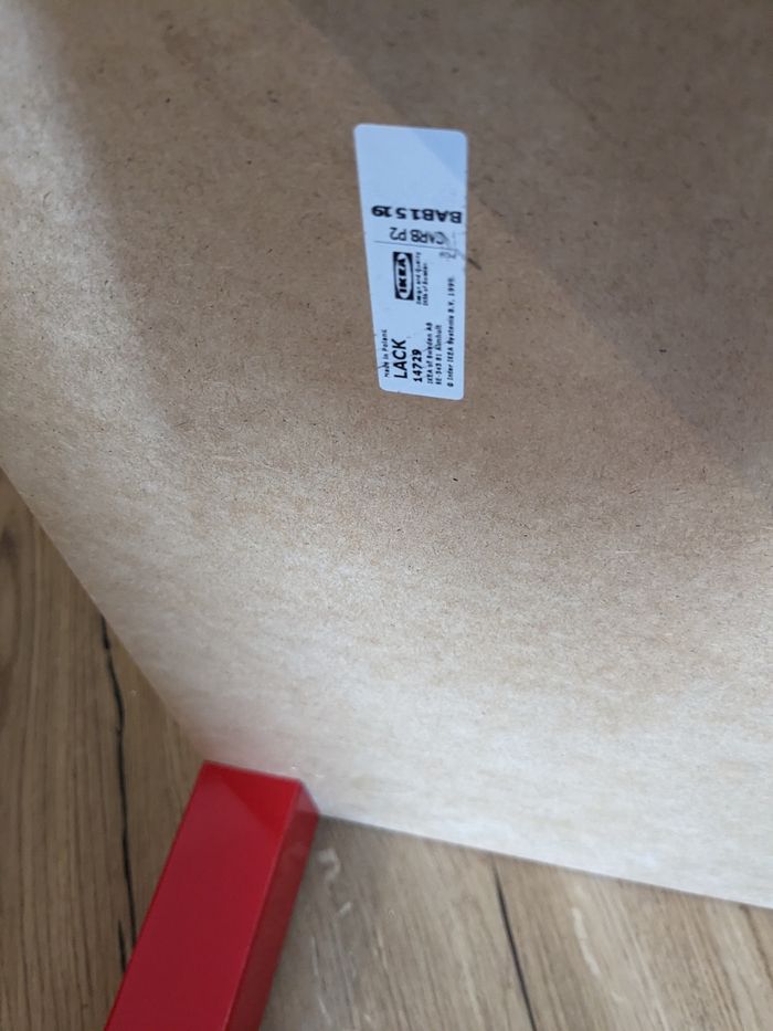 Table ikea rouge Lack - photo numéro 4