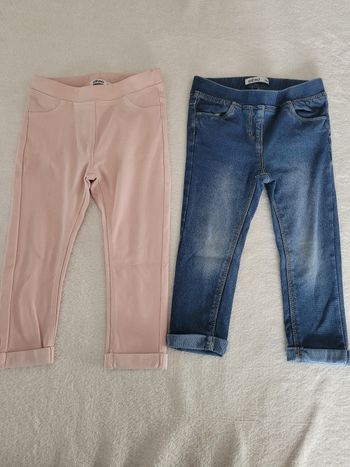 Lot 2 jeggings fille 24 mois