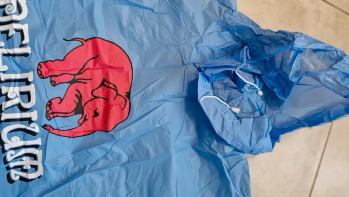 Pancho de pluie taille unique bleu delirium - photo numéro 3