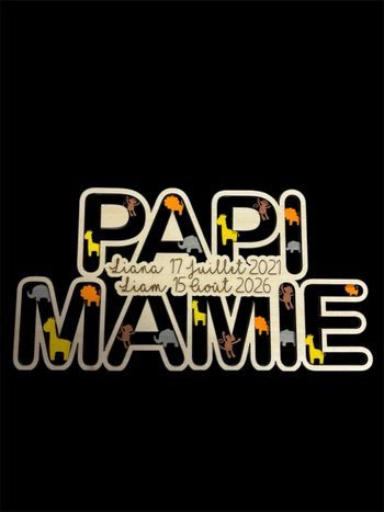 Papi mamie thème animaux 