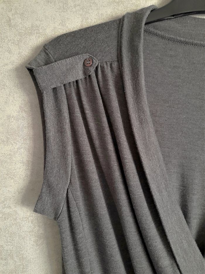 Robe portefeuille grise - Camaïeu - photo numéro 3