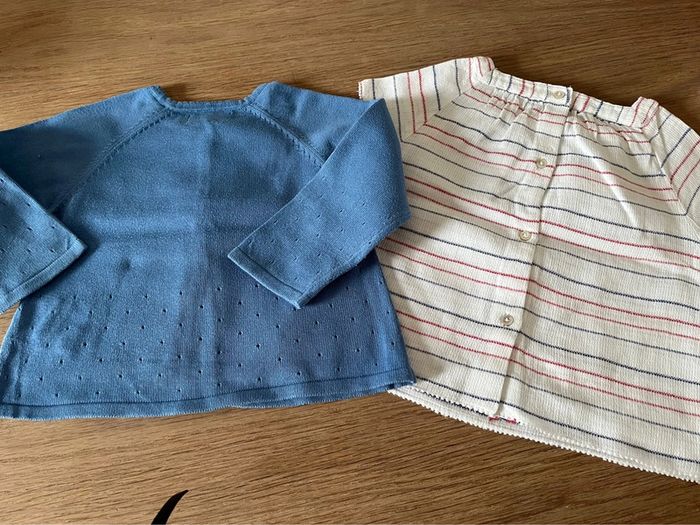 Lot cardigan et t-shirt 18m - photo numéro 2
