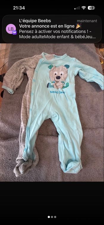 Pyjamas ouverture devant 