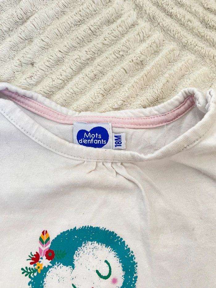 t-shirt manches longues fille 18 mois - photo numéro 2