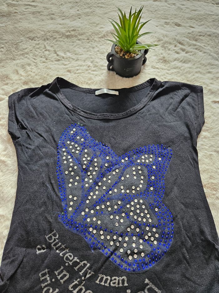 Tee-shirt Noir -Joy Mary 36/S - photo numéro 2