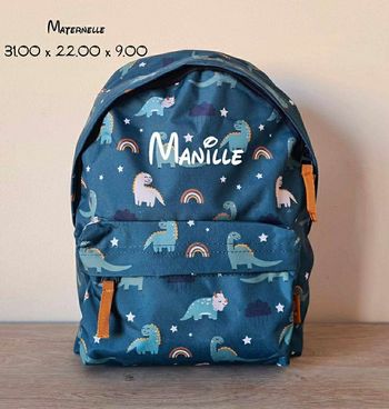 Sac maternelle personnalisé dinosaure