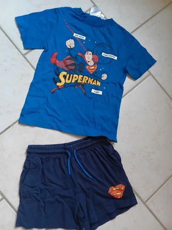 🌹ensemble ete garçon 8 ans superman 🌹