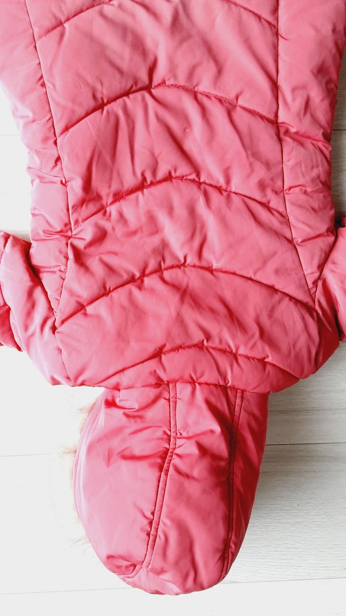 Vêtement fille manteau chaud hiver à capuche amovible rose Okaïdi 4 ans - photo numéro 7