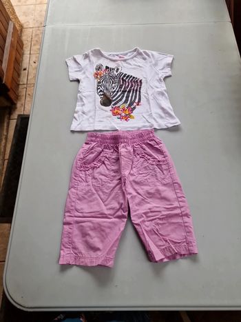 Ensemble bermuda + tee-shirt fille