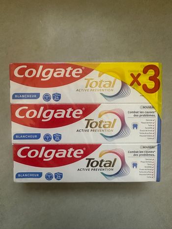 Lot de 3 dentifrice Colgate 