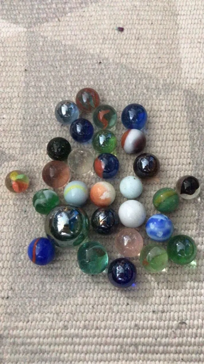 Gros lot de 25 billes mixtes