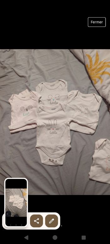 Lot de 5 bodies 3 mois