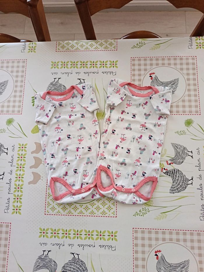 Lot de 2 bodies MC taille 9 mois