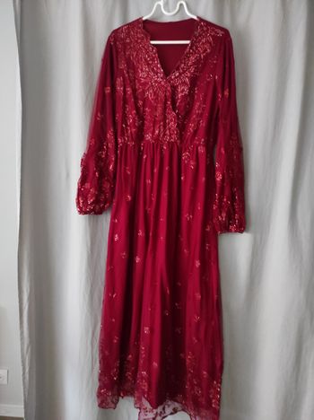 Robe soirée bordeaux 