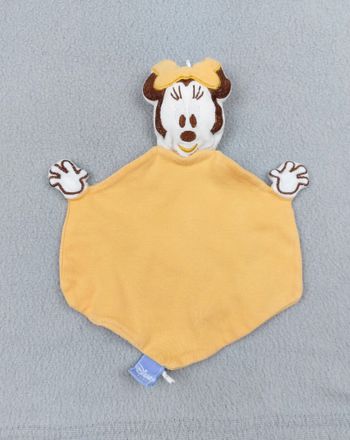 Doudou plat Minnie DISNEY BABY orange marron blanc