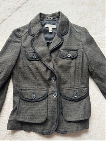 Blazer tweed Mango gris vintage - très bon état - taille 38