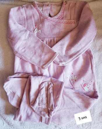 Pyjama velour vertbaudet 3 ans