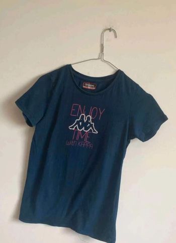 T-shirt  Kappa  enfant,  taille  14 ans, bleu  marine,  très  bon état