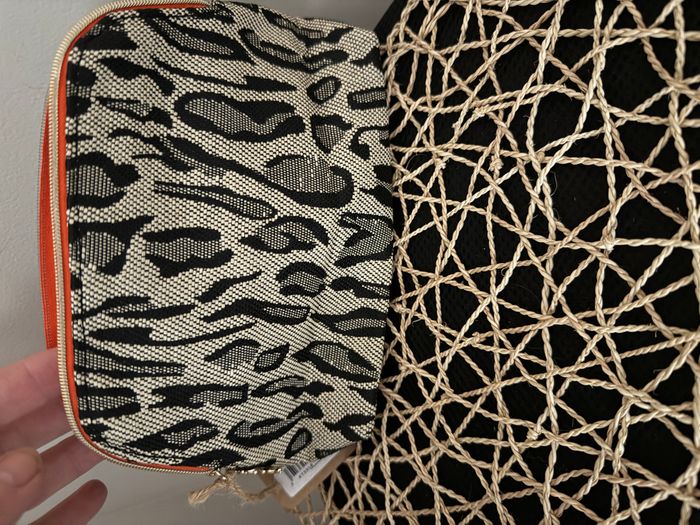 Petite trousse de maquillage et de toilette à motifs Pochette imprimée léopard multicolore Fermetu