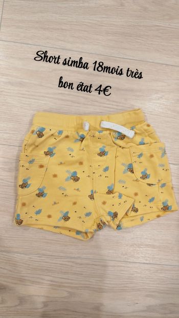 Short Simba 18mois 