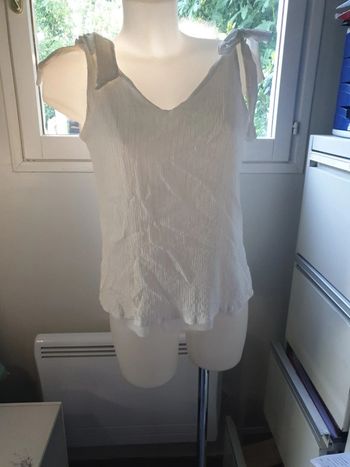 Haut leger blanc et argent 40