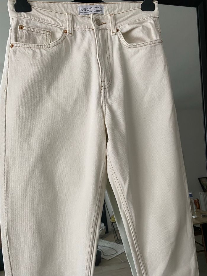 Jean crème taille haute style mom Primark - photo numéro 2